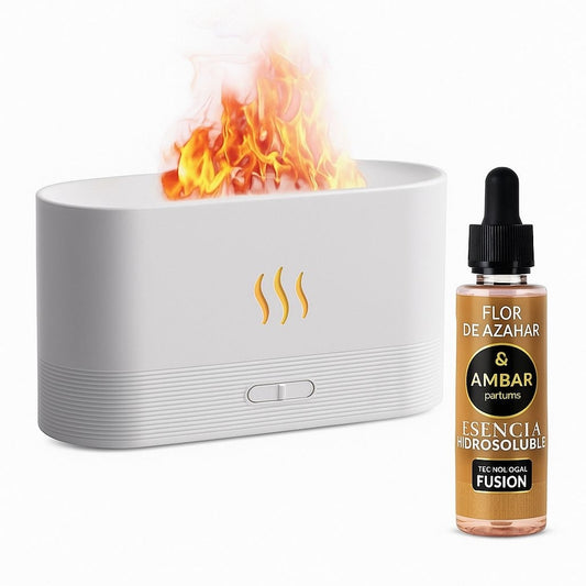 Combo de Difusor branco de oleos essenciais e Óleo essencial Flor de Azahar