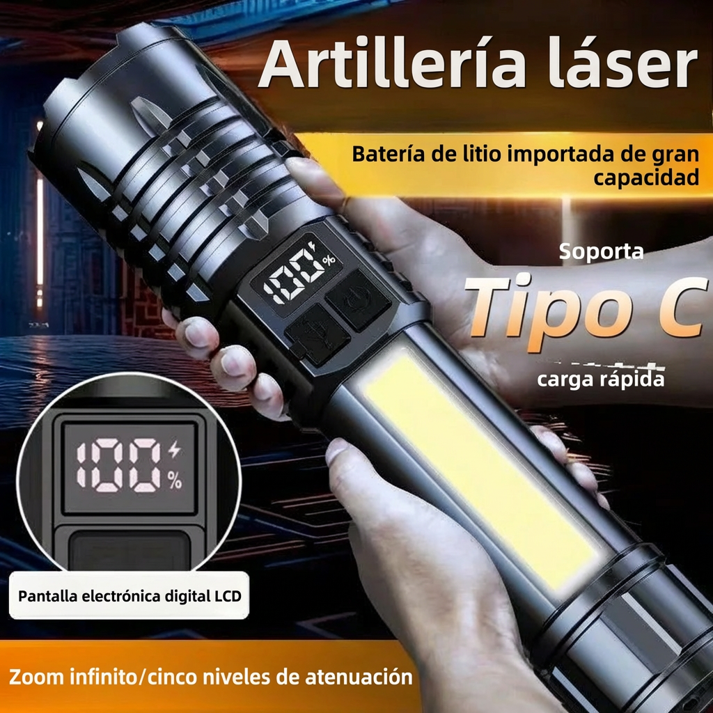 Linterna led con zoom 3modo