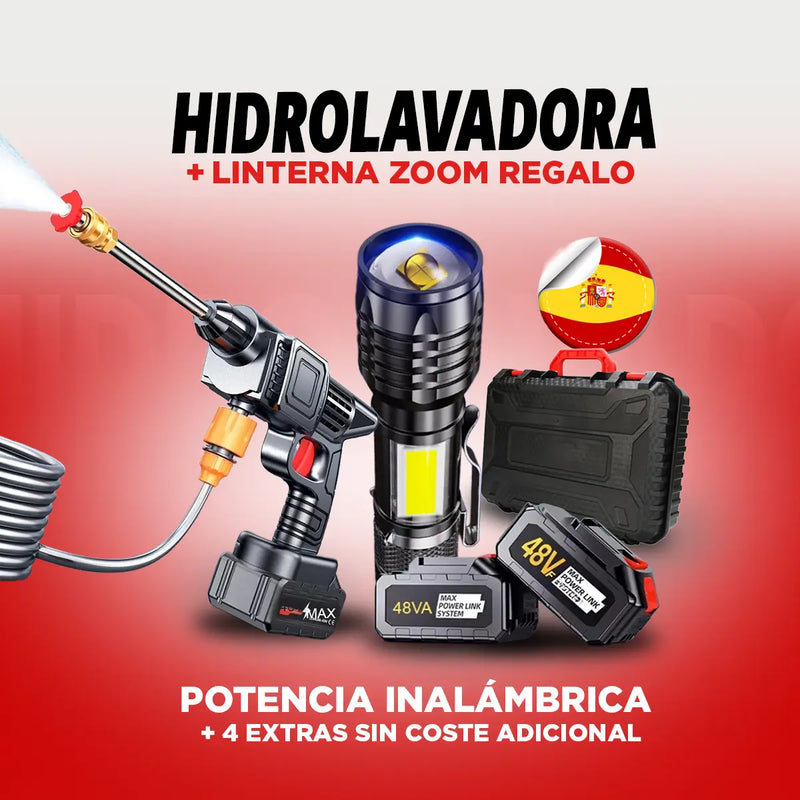 Hidrolavadora con dos baterías + (linterna Regalo)